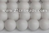 CSB1353 15.5 inches 10mm matte round shell pearl beads wholesale