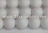 CSB1354 15.5 inches 12mm matte round shell pearl beads wholesale