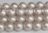 CSB1356 15.5 inches 6mm matte round shell pearl beads wholesale