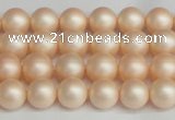 CSB1361 15.5 inches 6mm matte round shell pearl beads wholesale