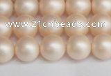 CSB1363 15.5 inches 10mm matte round shell pearl beads wholesale