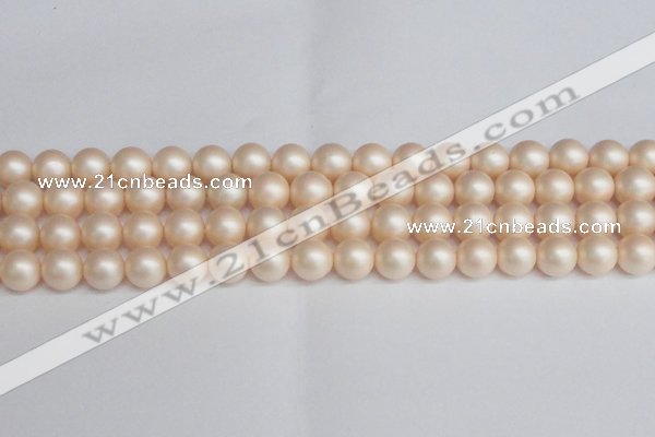 CSB1364 15.5 inches 12mm matte round shell pearl beads wholesale