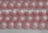 CSB1371 15.5 inches 6mm matte round shell pearl beads wholesale