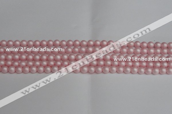 CSB1371 15.5 inches 6mm matte round shell pearl beads wholesale