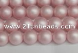 CSB1372 15.5 inches 8mm matte round shell pearl beads wholesale