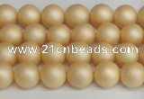 CSB1376 15.5 inches 6mm matte round shell pearl beads wholesale