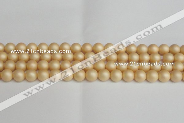 CSB1379 15.5 inches 12mm matte round shell pearl beads wholesale