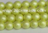 CSB1385 15.5 inches 4mm matte round shell pearl beads wholesale