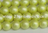 CSB1386 15.5 inches 6mm matte round shell pearl beads wholesale
