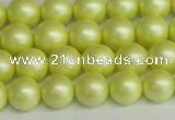 CSB1386 15.5 inches 6mm matte round shell pearl beads wholesale