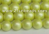 CSB1387 15.5 inches 8mm matte round shell pearl beads wholesale