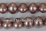 CSB139 15.5 inches 12*15mm – 13*16mm oval shell pearl beads