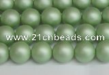 CSB1391 15.5 inches 6mm matte round shell pearl beads wholesale