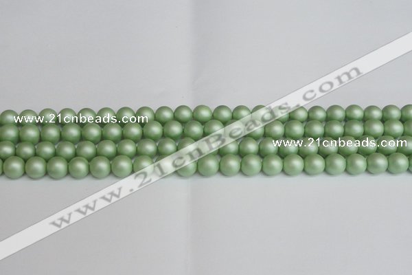 CSB1391 15.5 inches 6mm matte round shell pearl beads wholesale