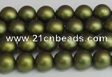 CSB1396 15.5 inches 6mm matte round shell pearl beads wholesale