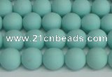 CSB1401 15.5 inches 6mm matte round shell pearl beads wholesale