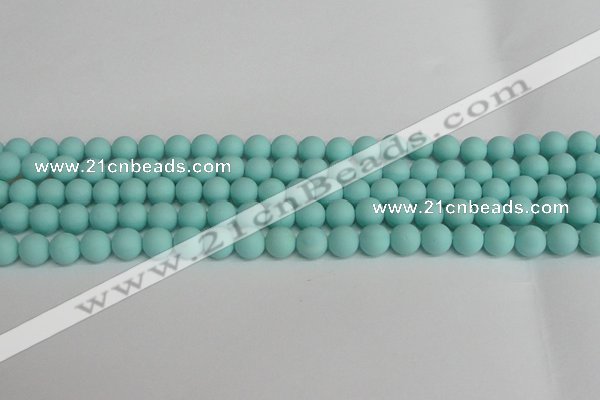 CSB1401 15.5 inches 6mm matte round shell pearl beads wholesale