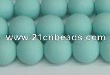 CSB1404 15.5 inches 12mm matte round shell pearl beads wholesale