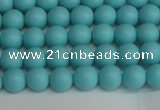 CSB1405 15.5 inches 4mm matte round shell pearl beads wholesale