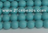 CSB1406 15.5 inches 6mm matte round shell pearl beads wholesale