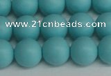 CSB1409 15.5 inches 12mm matte round shell pearl beads wholesale