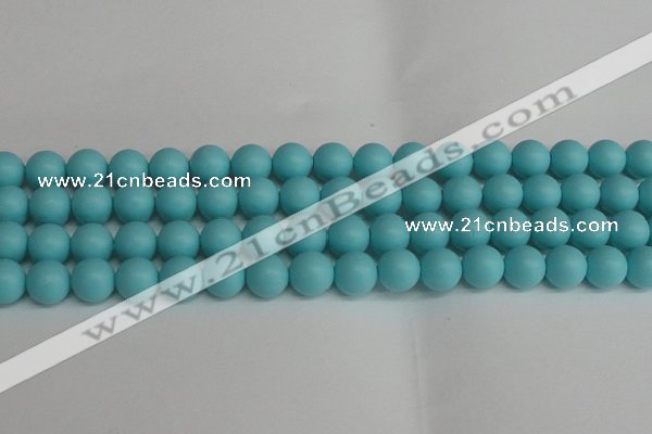 CSB1409 15.5 inches 12mm matte round shell pearl beads wholesale