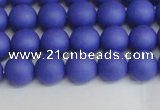 CSB1411 15.5 inches 6mm matte round shell pearl beads wholesale