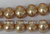 CSB142 15.5 inches 12*15mm – 13*16mm oval shell pearl beads