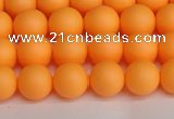 CSB1421 15.5 inches 6mm matte round shell pearl beads wholesale