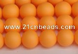 CSB1422 15.5 inches 8mm matte round shell pearl beads wholesale