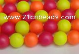 CSB1426 15.5 inches 6mm matte round shell pearl beads wholesale