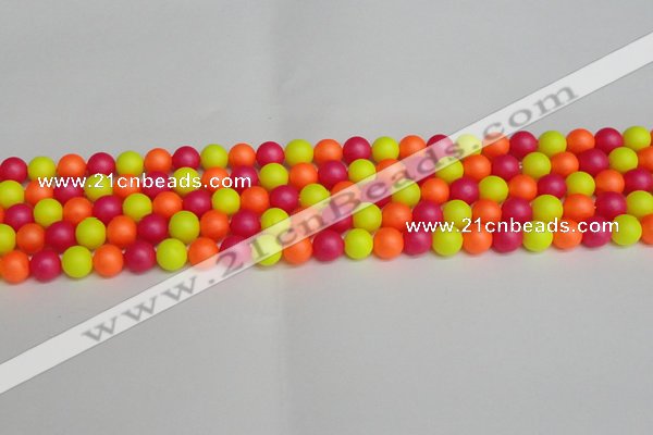 CSB1426 15.5 inches 6mm matte round shell pearl beads wholesale