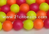 CSB1428 15.5 inches 10mm matte round shell pearl beads wholesale