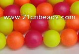 CSB1429 15.5 inches 12mm matte round shell pearl beads wholesale