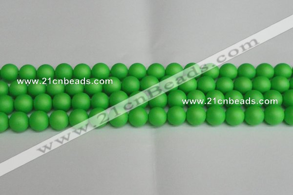 CSB1434 15.5 inches 12mm matte round shell pearl beads wholesale