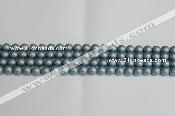 CSB1436 15.5 inches 6mm matte round shell pearl beads wholesale