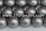 CSB1444 15.5 inches 12mm matte round shell pearl beads wholesale