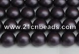 CSB1446 15.5 inches 6mm matte round shell pearl beads wholesale