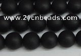 CSB1457 15.5 inches 8mm matte round shell pearl beads wholesale