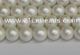 CSB1600 15.5 inches 4mm round matte shell pearl beads wholesale