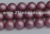 CSB1641 15.5 inches 6mm round matte shell pearl beads wholesale