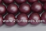 CSB1643 15.5 inches 10mm round matte shell pearl beads wholesale