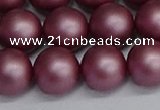 CSB1644 15.5 inches 12mm round matte shell pearl beads wholesale