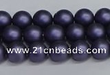 CSB1651 15.5 inches 6mm round matte shell pearl beads wholesale