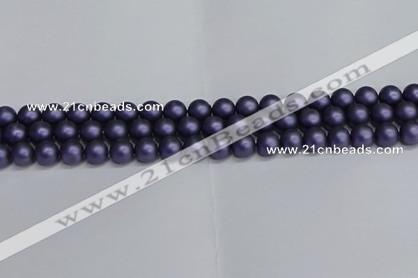 CSB1652 15.5 inches 8mm round matte shell pearl beads wholesale