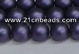 CSB1653 15.5 inches 10mm round matte shell pearl beads wholesale