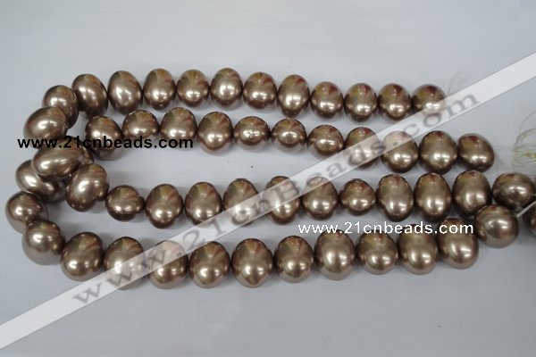 CSB166 15.5 inches 15*18mm – 16*19mm oval shell pearl beads