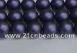CSB1661 15.5 inches 6mm round matte shell pearl beads wholesale