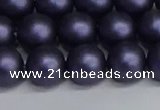 CSB1663 15.5 inches 10mm round matte shell pearl beads wholesale
