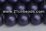 CSB1664 15.5 inches 12mm round matte shell pearl beads wholesale